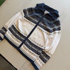 Y2K Nordic Style Zip Up Sweater
